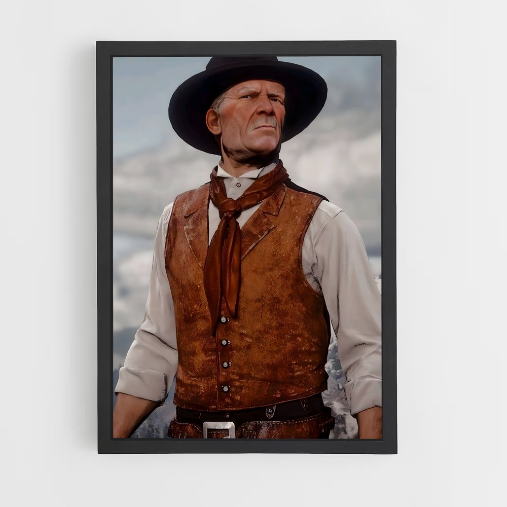 Poster Cowboy de l'Ouest – affiche Red Dead Redemption (vue 2)